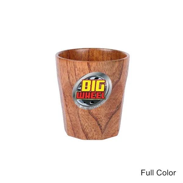 2 to 12 oz Wood Grain Resin Mug Handled Coffee & Tea Cup