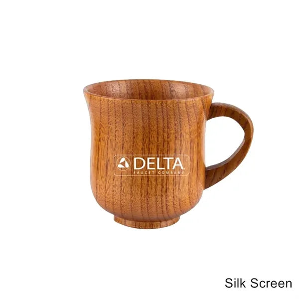2 to 12 oz Wood Grain Resin Mug Handled Coffee & Tea Cup
