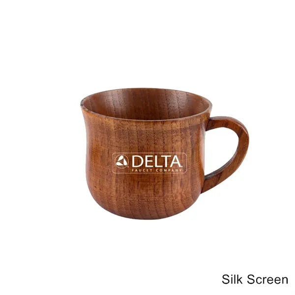 2 to 12 oz Wood Grain Resin Mug Handled Coffee & Tea Cup