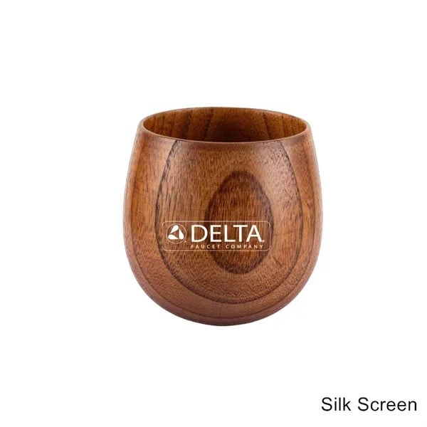 2 to 12 oz Wood Grain Resin Mug Handled Coffee & Tea Cup