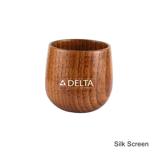 2 to 12 oz Wood Grain Resin Mug Handled Coffee & Tea Cup
