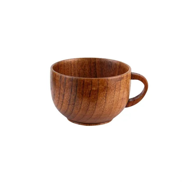 2 to 12 oz Wood Grain Resin Mug Handled Coffee & Tea Cup