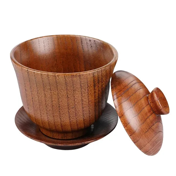 2 to 12 oz Wood Grain Resin Mug Handled Coffee & Tea Cup