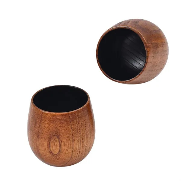 2 to 12 oz Wood Grain Resin Mug Handled Coffee & Tea Cup