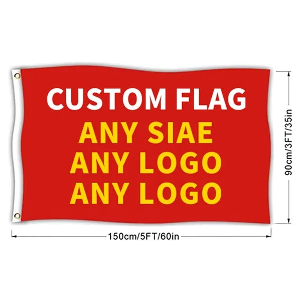 3' x 5' Custom Single Sided Polyester Flag