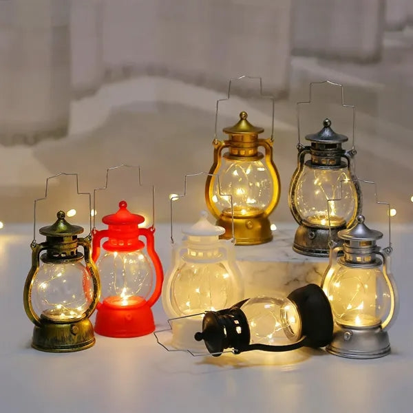 Retro Holiday Gifts Plastic Decoration Light Lantern