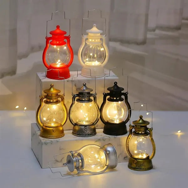 Retro Holiday Gifts Plastic Decoration Light Lantern