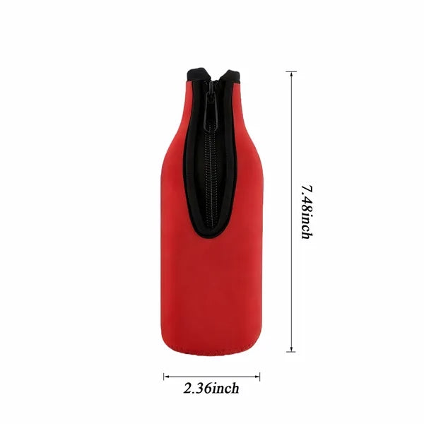 Neoprene Zipper Bottle Cooler Sleeve