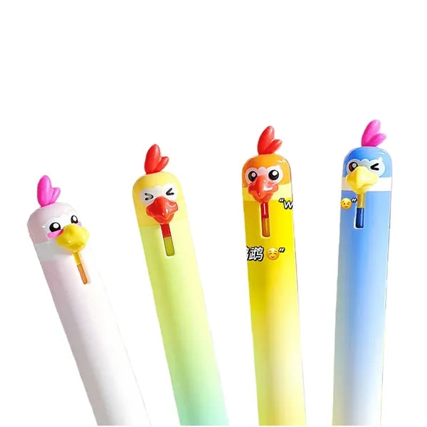 Novelty Chicken Gel Pen Cute Cartoon Click Pen