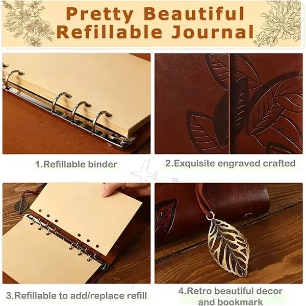 Refillable Leather Journal Notebook