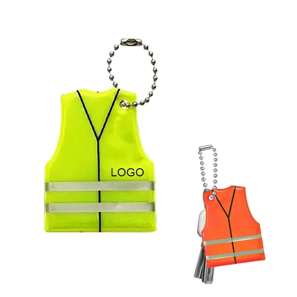 Reflective Keychain Tags Vest Shape