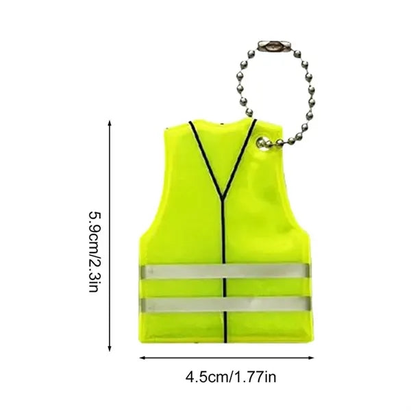 Reflective Keychain Tags Vest Shape
