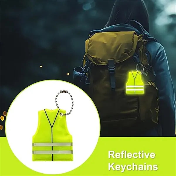 Reflective Keychain Tags Vest Shape