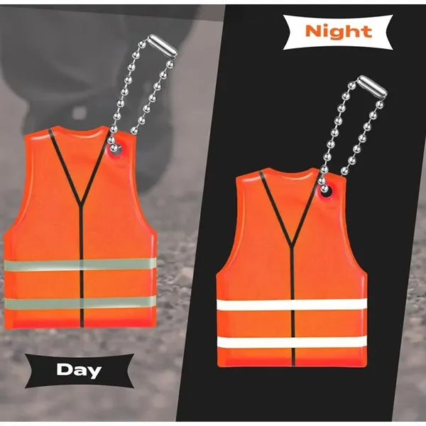 Reflective Keychain Tags Vest Shape