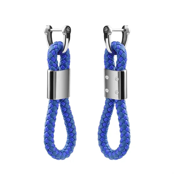 Braided Leather Keychain Car Fob