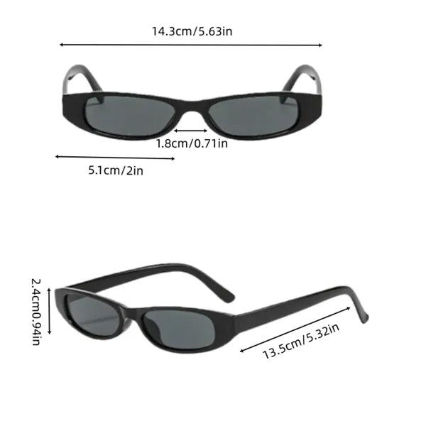 Retro Small Rectangle Sunglasses Women FashionPlus