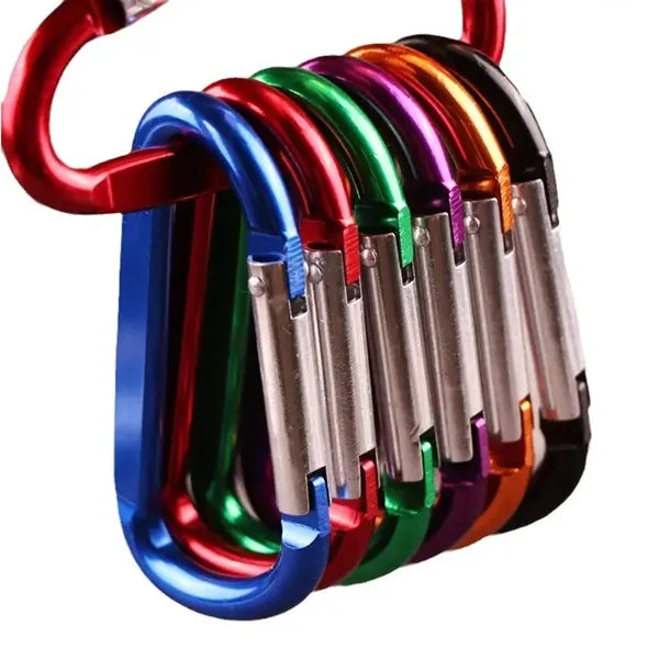 Large D-Shaped Aluminum Keychain Clip Carabiner