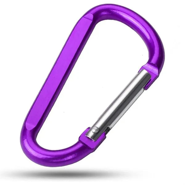 Large D-Shaped Aluminum Keychain Clip Carabiner