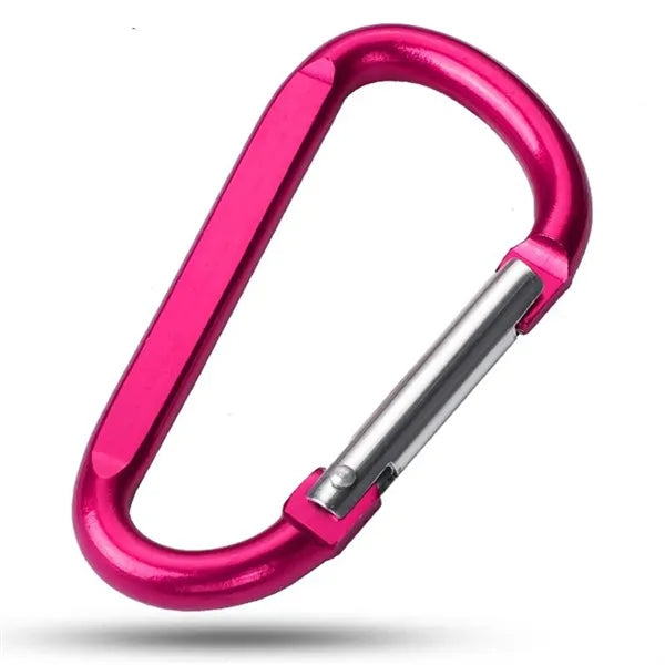 Large D-Shaped Aluminum Keychain Clip Carabiner