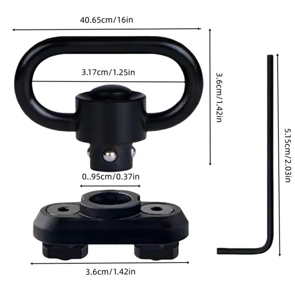 Adjustable Nylon Two Point Rifle Sling Swivel Kit