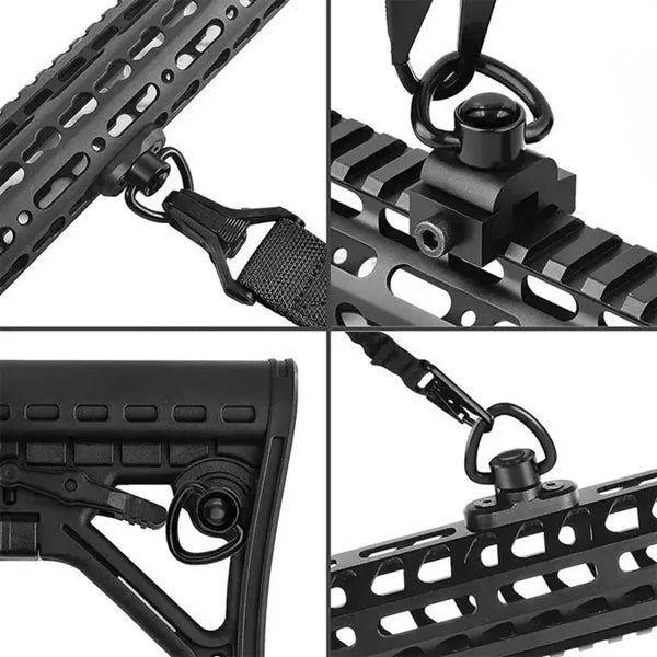 Adjustable Nylon Two Point Rifle Sling Swivel Kit
