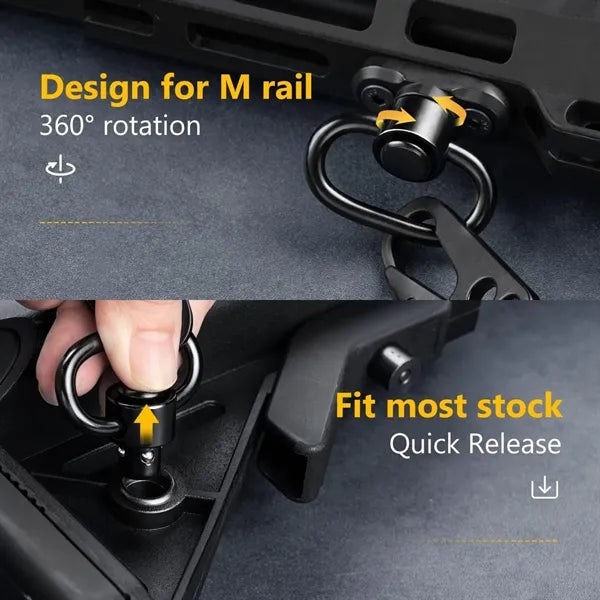 Adjustable Nylon Two Point Rifle Sling Swivel Kit