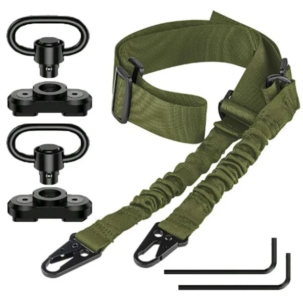 Adjustable Nylon Two Point Rifle Sling Swivel Kit
