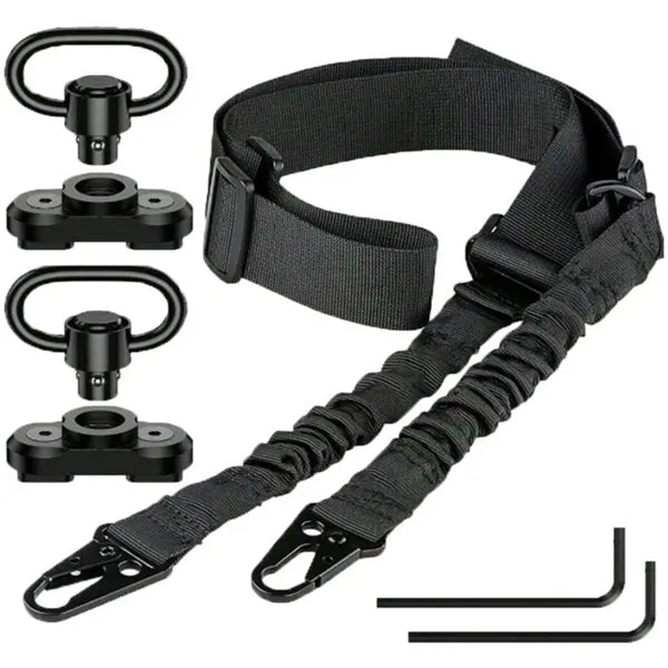 Adjustable Nylon Two Point Rifle Sling Swivel Kit