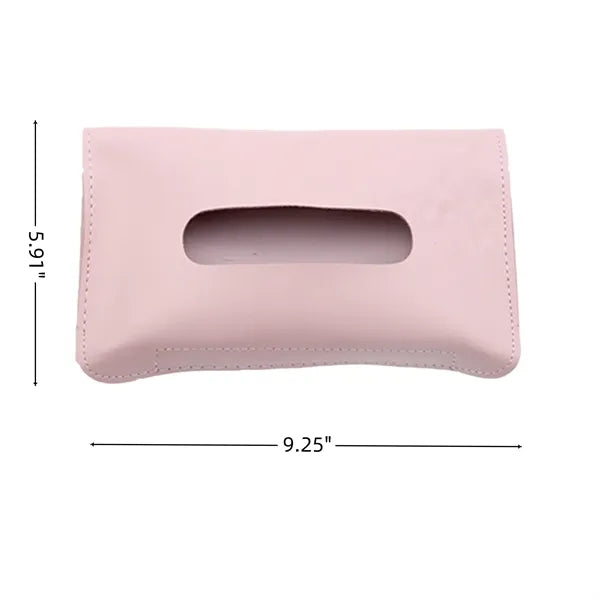 Car Leather Sun Visor Tissue Box Holder With Strap