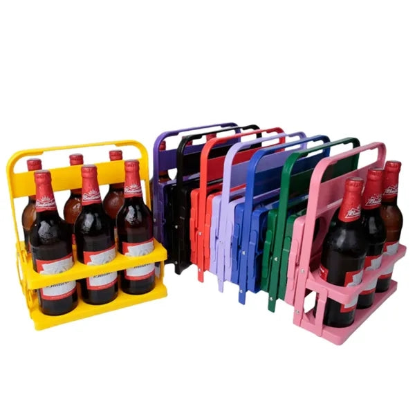 6 Pack Beverage Carrier Drink Bottle Caddy Beer Holder