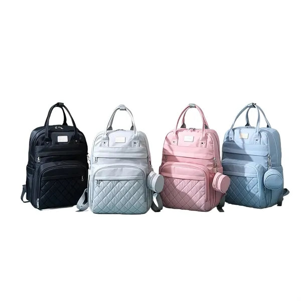 Waterproof Mommy Backpack With Changing Pad And Storage Bag