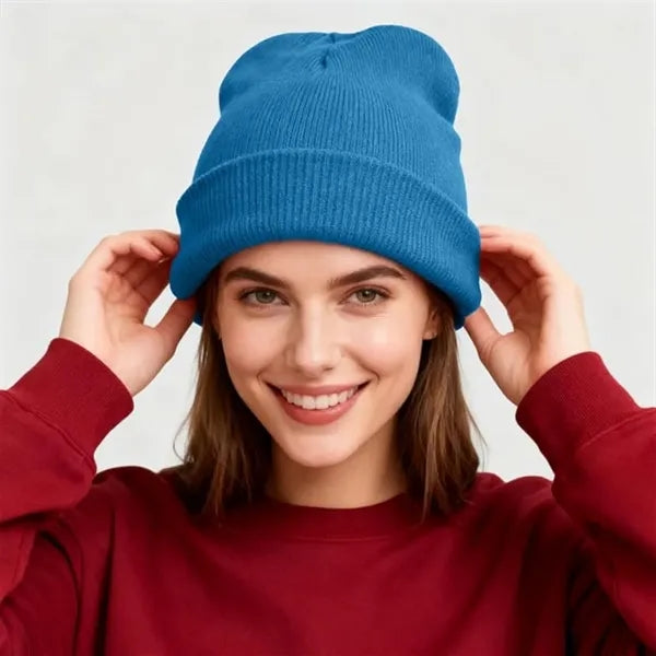 Winter Soft Warm Cuffed Slouchy Beanie Hats for Women Men