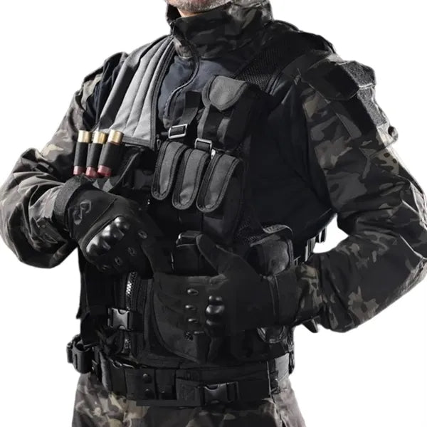 Outdoor Multi Pockets Breathable Vest w/ Belt