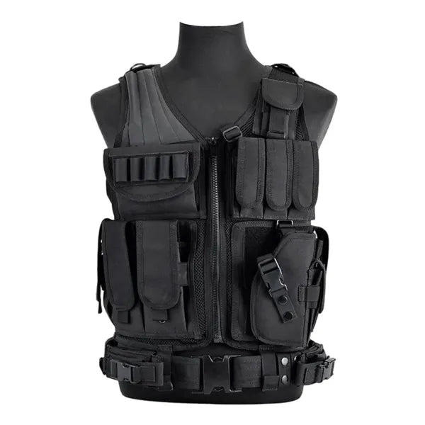 Outdoor Multi Pockets Breathable Vest w/ Belt