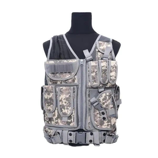 Outdoor Multi Pockets Breathable Vest w/ Belt