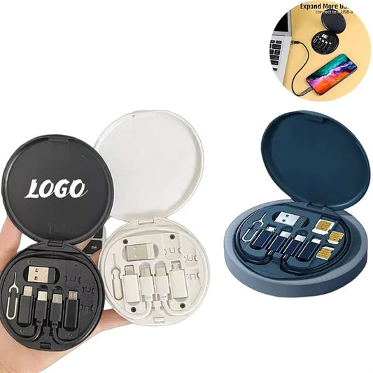 USB Adapter Kit Multi Type Charging Cable Case Card