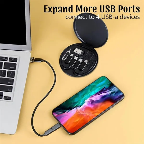 USB Adapter Kit Multi Type Charging Cable Case Card