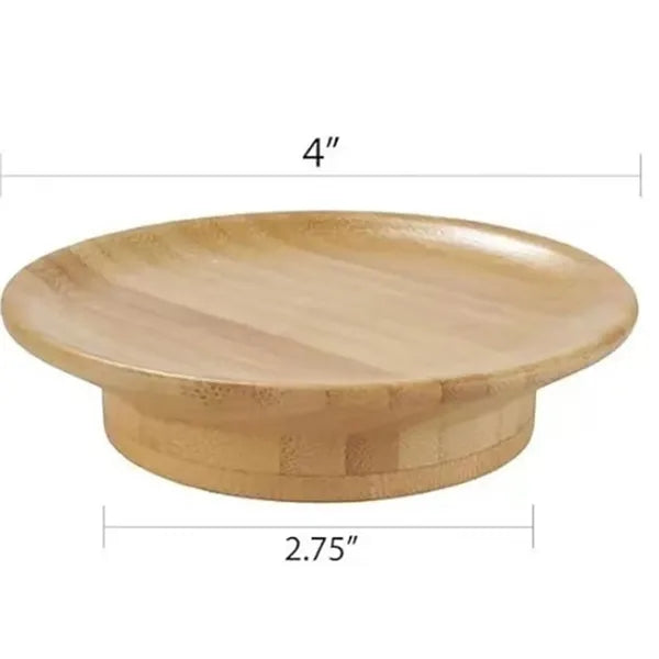 Wooden Wine Glass Lid Dessert Treat Tray