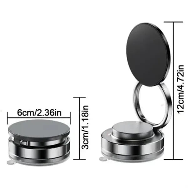 360 Magnetic Vacuum Car Phone Holder with Suction Cup