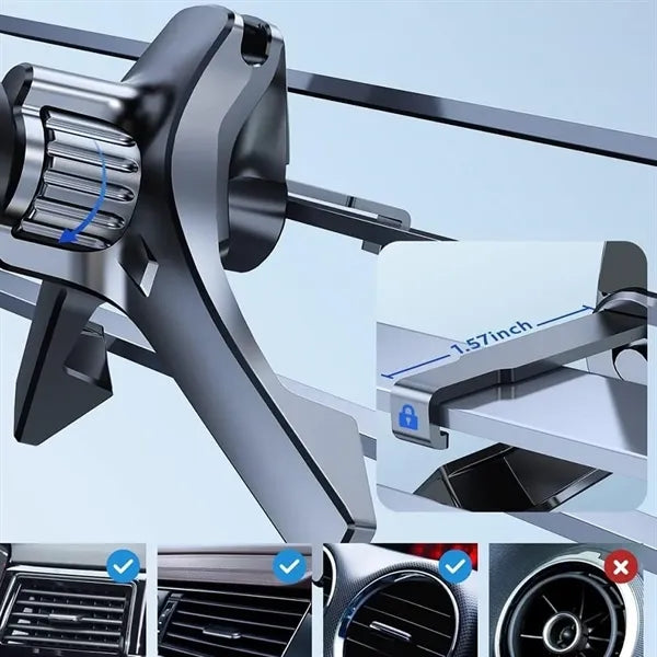 Universal Dual Mount Car Phone Holder for Dashboard Vent