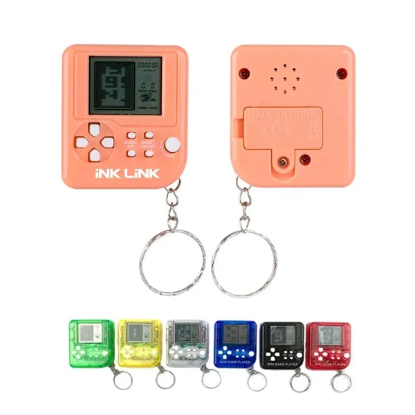 Mini Tetris Keychain Game Console