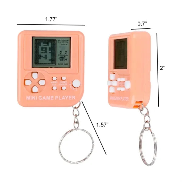 Mini Tetris Keychain Game Console