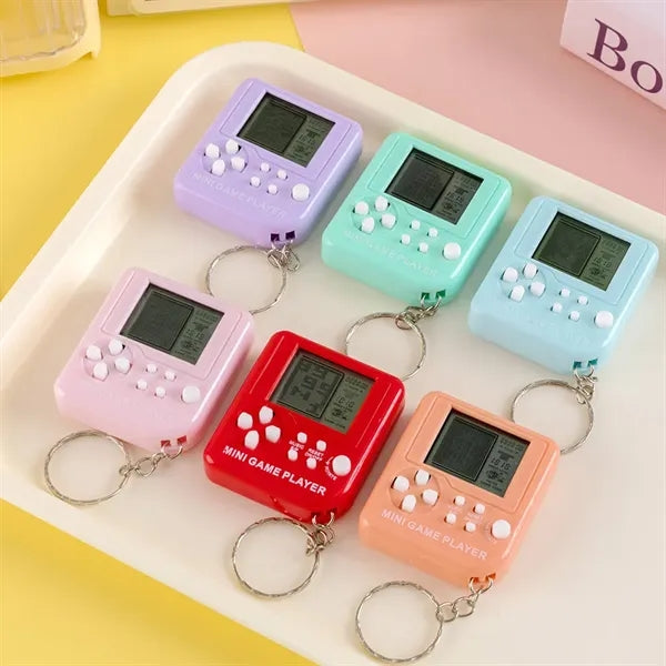 Mini Tetris Keychain Game Console