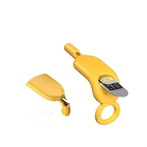 Silicone sim card holder contains removal opening tool