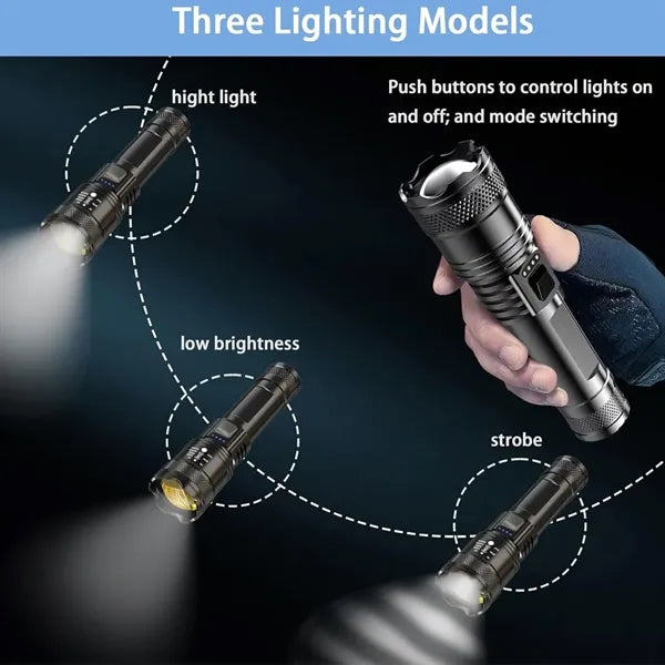Waterproof Rechargeable LED Torch Light Wear Resistant