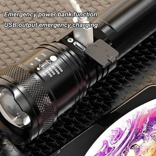 Waterproof Rechargeable LED Torch Light Wear Resistant