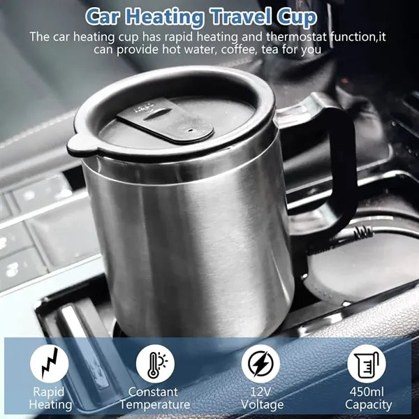 15OZ Stainless Steel Car Heating Cup Holder