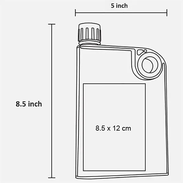 A5 Portable Flat Flask Travel Water Bottle