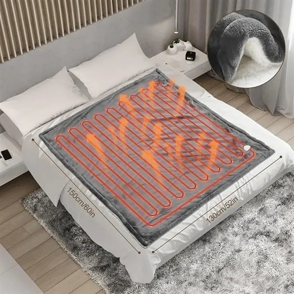 Soft Warm Flannel Electric Fast Heated Bed Blanket