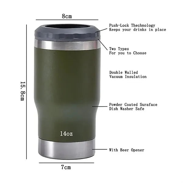 4 in 1 Portable Can Cooler With Bottle Opener